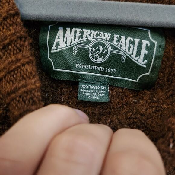 AE Cozy Brown Knit Sweater - Picture 2 of 7